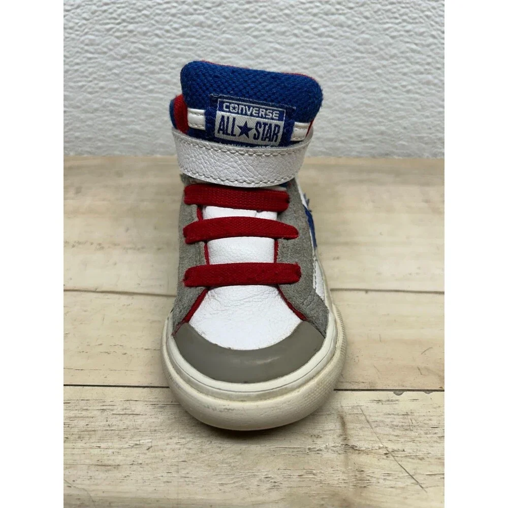 Converse All Star Pro Blaze Strap Leather High Top Sneakers Kids Size 5